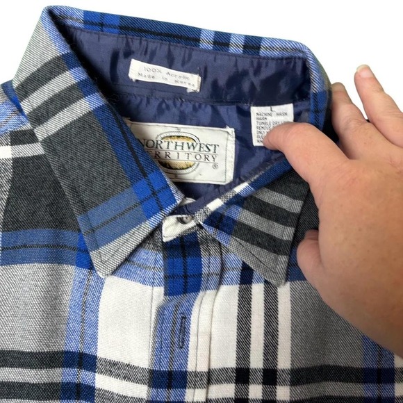 Northwest Territory Shirt Mens Large Vintage Plaid Button Up 90s Skater - Picture 2 of 6